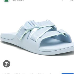 NWT never worn Chacos Chillos women’s slides- Light Blue